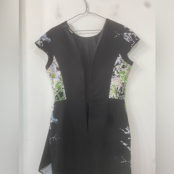 Rickie Freeman for Teri Jon Black Abstract Print Back Zipper Dress size 8 - Picture 9 of 10
